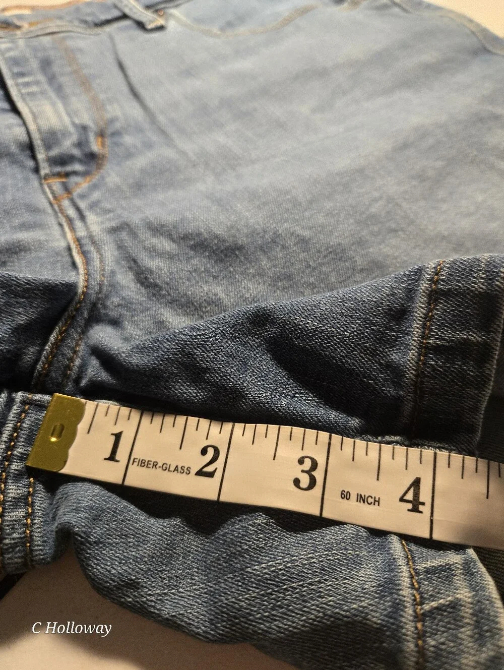 Levi's Womens Blue Denim Shorts Stretch 5-Pocket Size 12